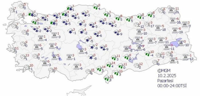 Soğuk hava dalgası Sakarya'da misafir değil ev sahibi